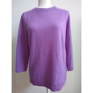 Pure Cashmere Mock Neck Sweater Size L Talbots